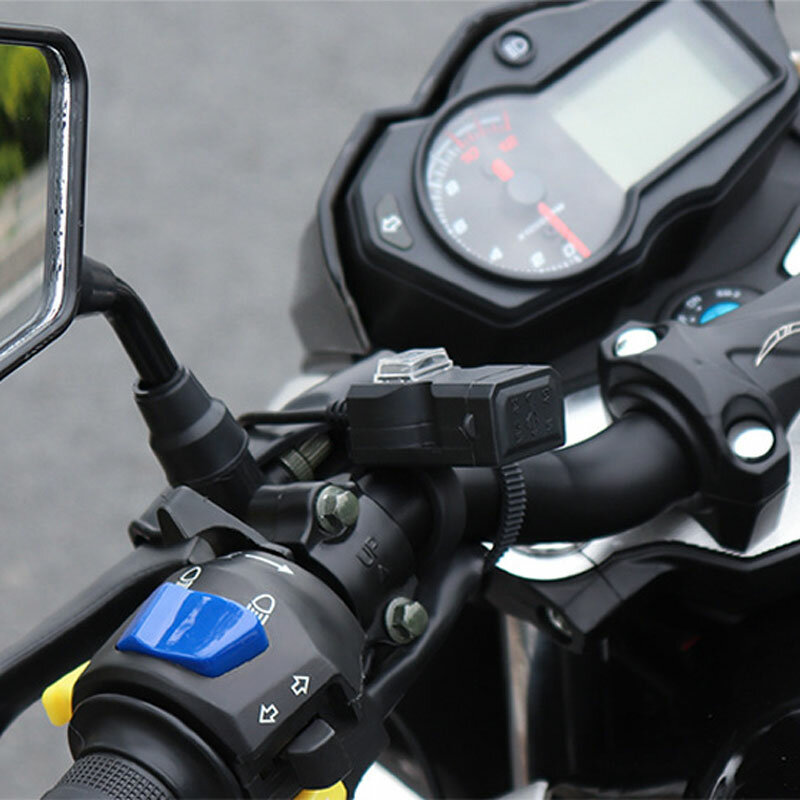 Dual Usb Motorcycle Handlebar Charger 5v 1a/2.1a Mobile Phone Power Adapter Waterproof Waterproof Motorcycle Usb Socket