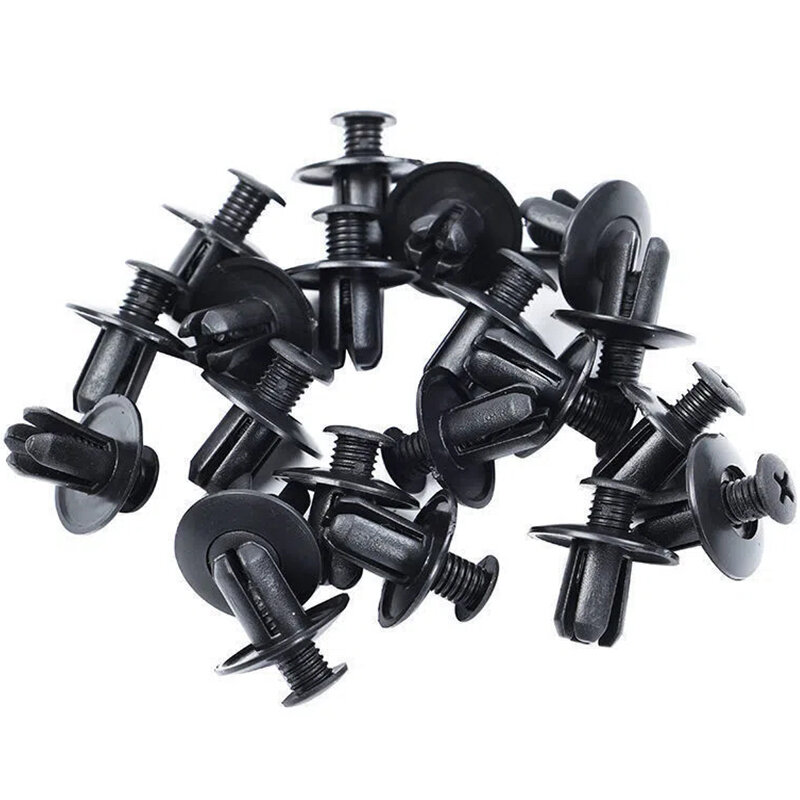 8mm Schwarz Kunststoff Nieten Befestigungen Schraube Auto-Auto Fender Schwarz Niet Auto Fastener Clips für Toyota Fokus Kia Nissan yamaha