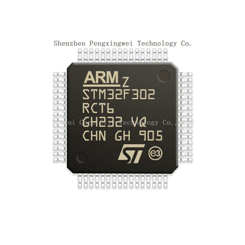 LQFP-64 microcontrolador, STM, STM32F, STM32F302, RCT6, STM32F302RCT6, MCU, MPU, SOC, 100% original, novo, no estoque