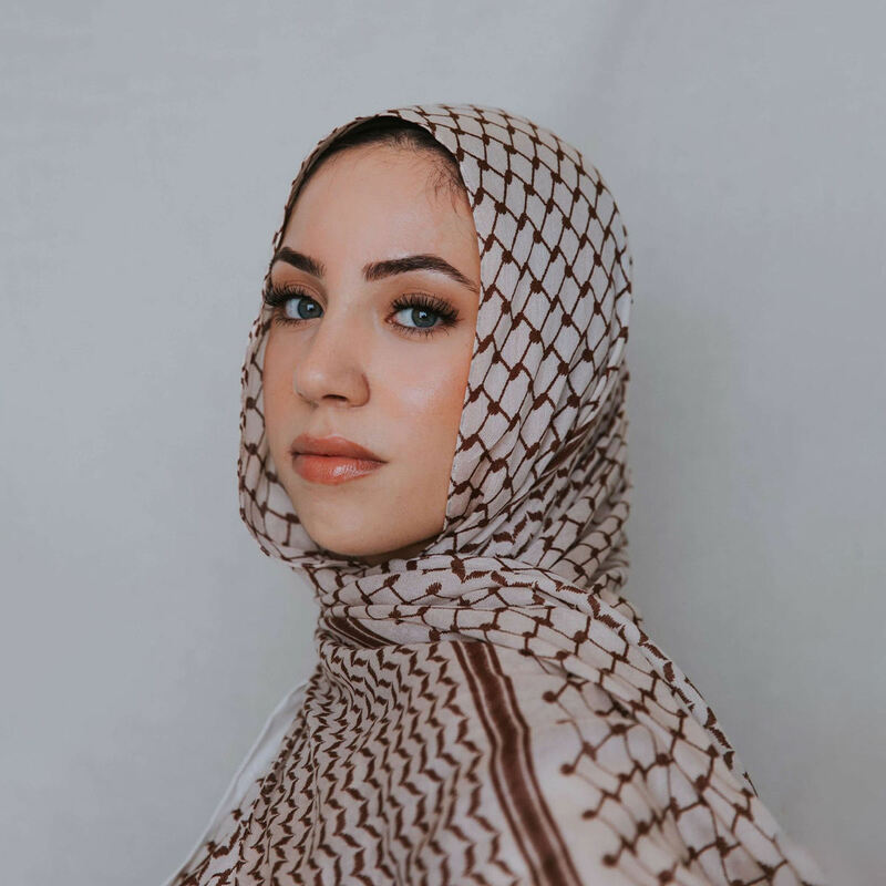 185*70Cm Print Keffiyeh Sjaal Hot Online Winkelen Lange Chiffon Palestine Keffiyeh Sjaal Hijab Hoge Kwaliteit Moslim Dames Sjaal