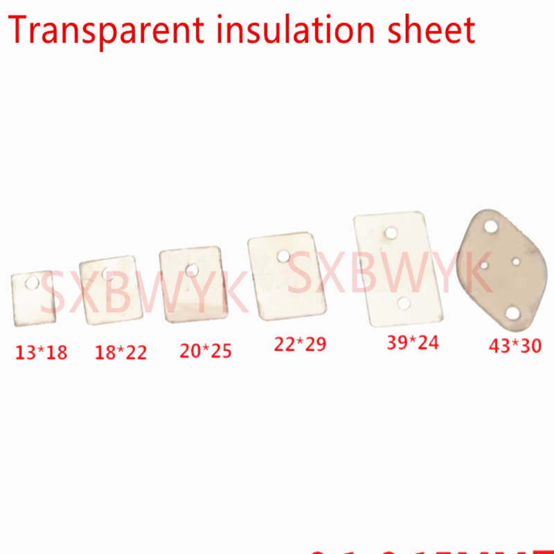 100 шт. прозрачный изоляционный лист слюдяная пластина 13X18 18X22 20X25 22X29 22X28 39X24 24X39 30X43 43X30