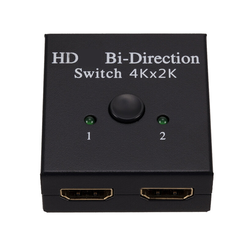 Commutateur compatible HDMI 4K x 2K, KVM bidirectionnel, 2 ports, répartiteur compatible HDMI, sortie 2 en 1 pour PS4, adaptateur de boîtier TV 3