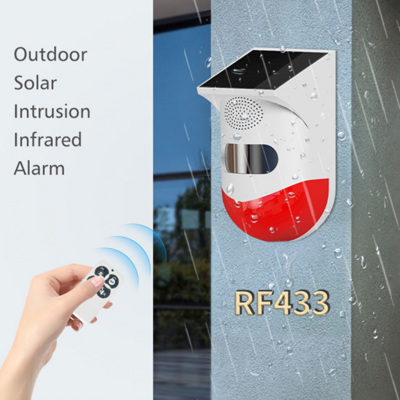 Tuya-Detector Inteligente de Alarme Infravermelho, Ao Ar Livre, Solar, PIR, Detecção do Corpo Humano, Usado para Segurança Doméstica, Sistema de Alarme