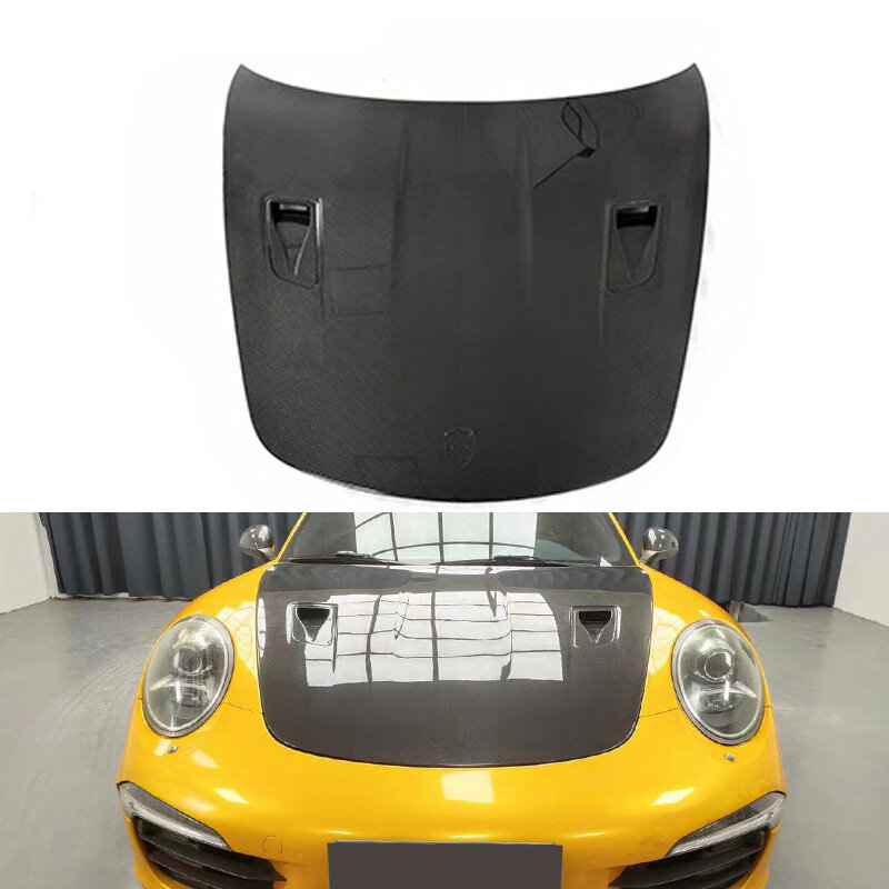 Dry Carbon Fiber Fibre Front Engine Vented Hood Bonnet Cover For Porsche 911 991.1 991.2