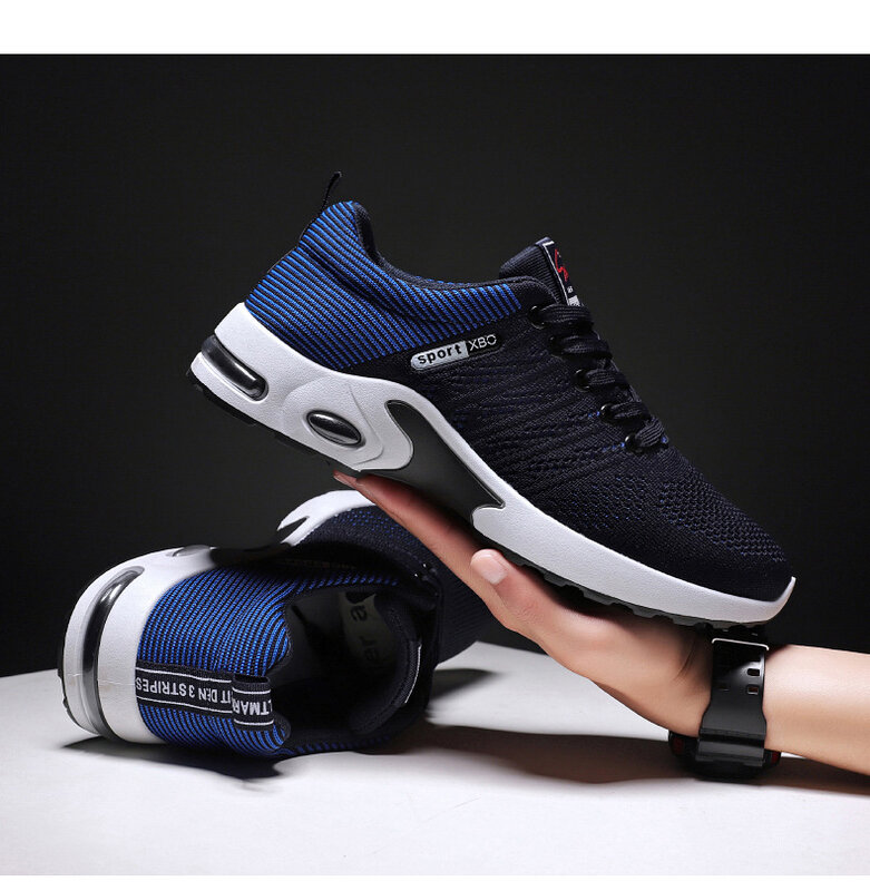Мужская обувь, новинка весны, трендовая мужская обувь, дышащие кроссовки на шнуровке, Корейская версия искусственной кожи, повседневная мужская обувь для прогулок