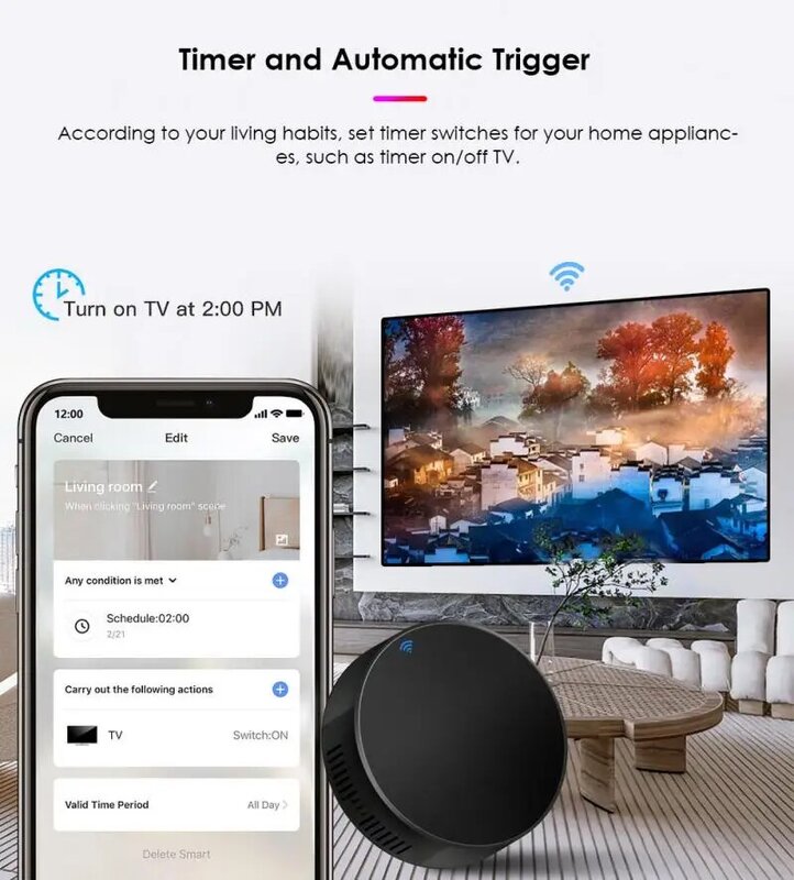 Tuya kehidupan cerdas Remote Control IR cerdas, untuk otomatisasi rumah pintar mengganti TV DVD AUD AC bekerja dengan Alexa Google Home