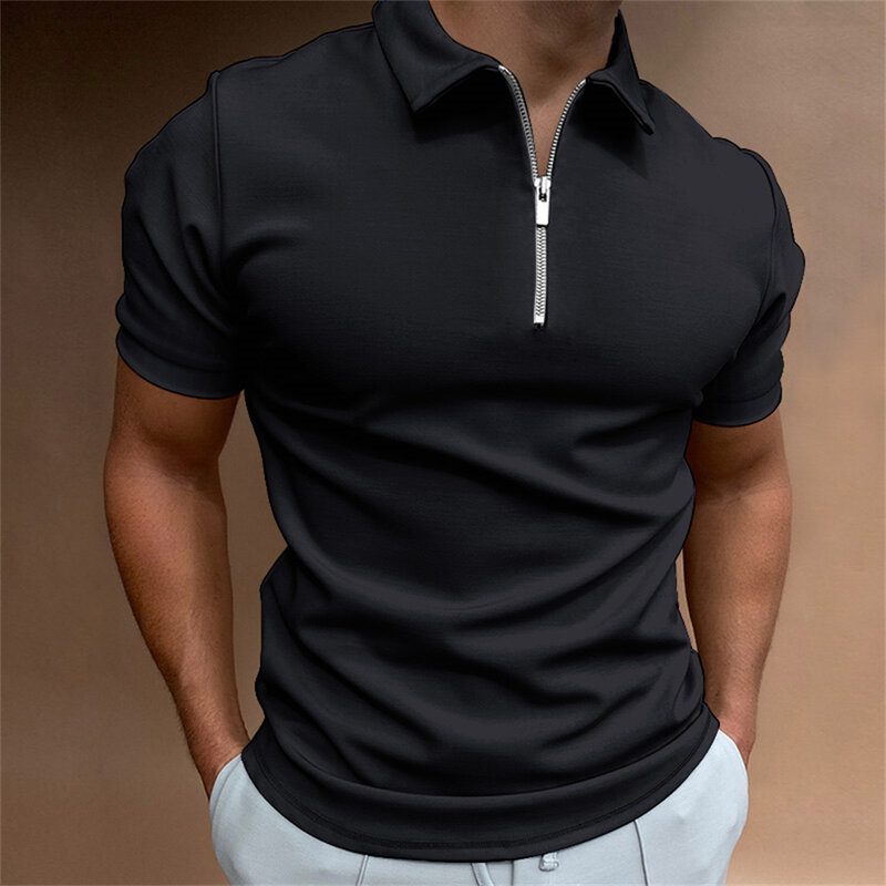 Модная повседневная мужская рубашка поло с лацканами, новинка 2023