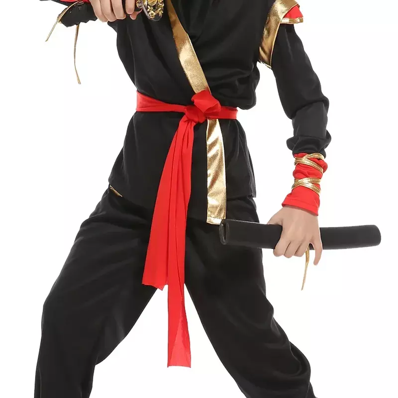 Anime Ninja przebranie na karnawał dla dzieci sztuk walki fantazyjne boże narodzenie impreza karnawałowa prezent bez broni