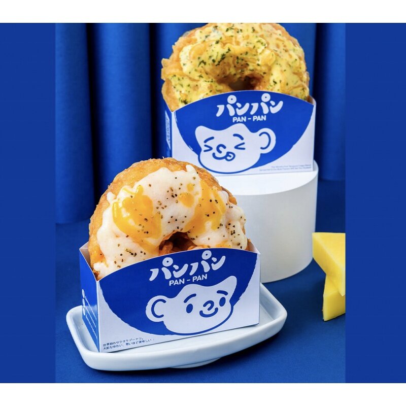Paquete personalizado con impresión de logotipo de producto, caja de papel Kraft de estilo coreano para embalaje de tostadas, sándwich de gota para Bagel y hamburguesa