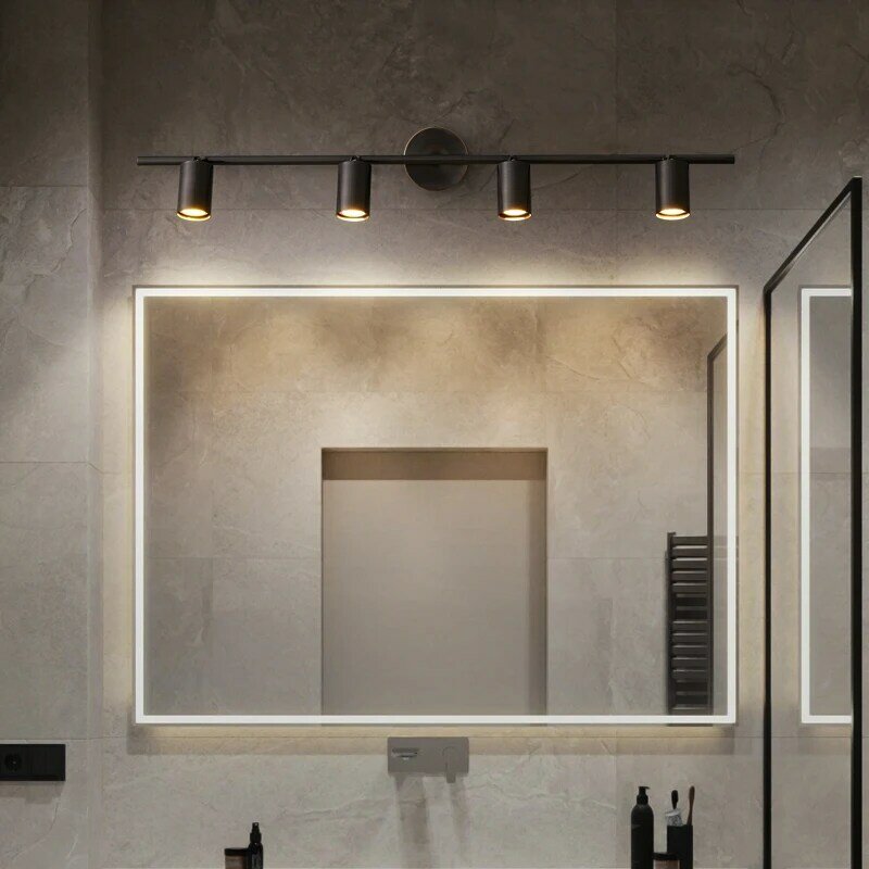 Klasyczna miedziana lampki do toalet mosiężna światło przednie kinkiet LED dekoracja domowa oświetlenie łazienkowe nad lustrem