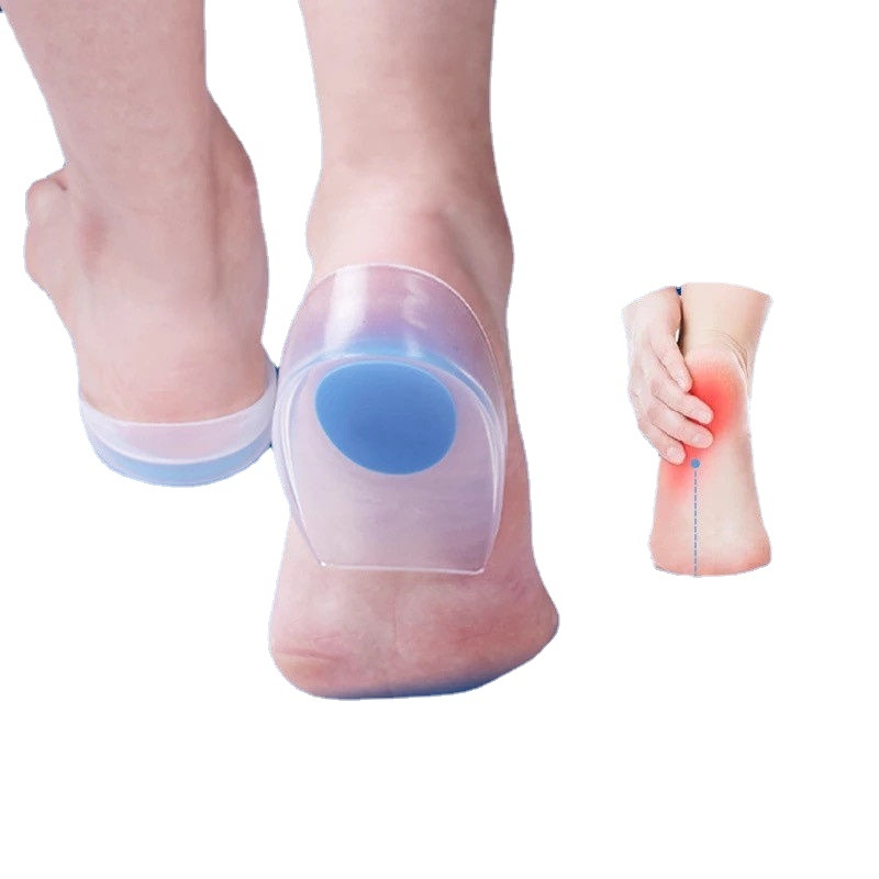 Solette per il dolore al tallone Comfort allevia il dolore ai piedi Gel di silicone tacchi protezioni per cuscini per tazza supporto per sperone cuscino per scarpe inserti per la cura dei piedi
