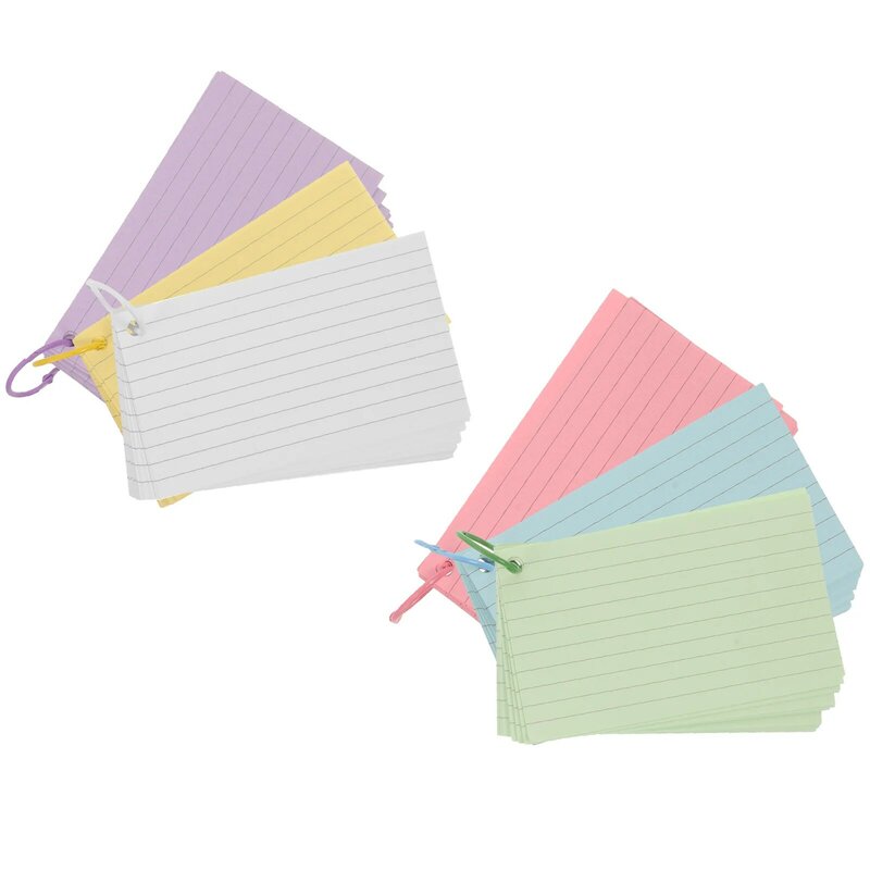 Index Cards with Rings Study Flash Cards Single Hole Punched Flashcards Studying Note Card Index Cards with Holes