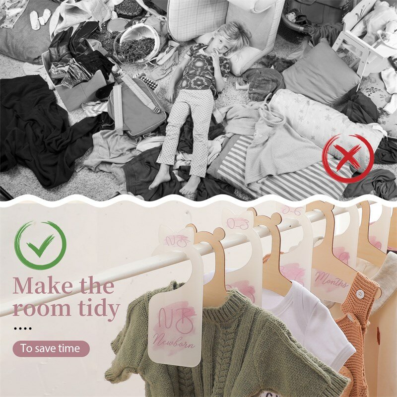 Baby Mijlpaal Herdenkingskaarten Acryl 0-24 Maandelijkse Grootte Verdelers Kast Garderobe Separator Organisatoren Fotografie Accessoires