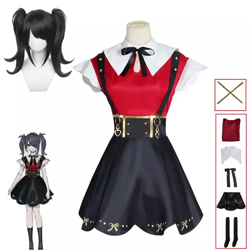 Anime Needy Girl Overdose Ame-chan Cosplay Costume Women Game Uniform Skirt Dress Halloween Carnival Clothes