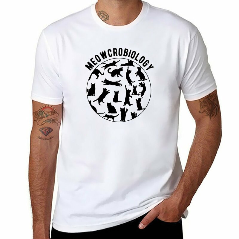 Meowcrobiology Black Cats T-Shirt boys whites quick drying plus sizes cute tops t shirts for men cotton