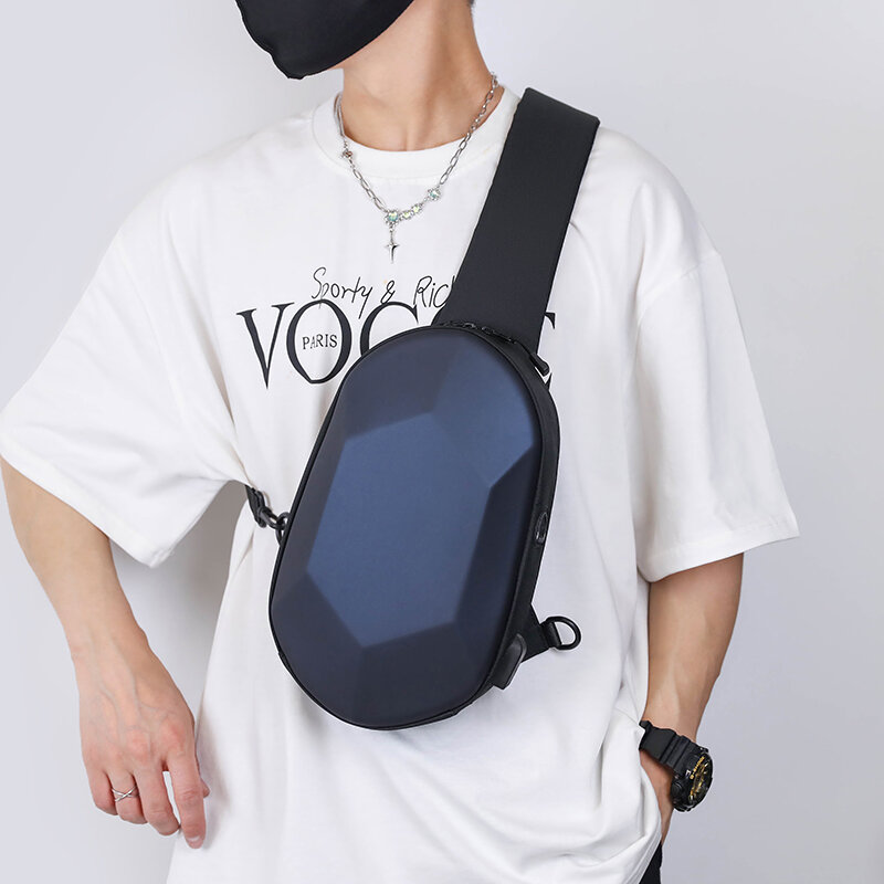 Toposhine-Bolsos de pecho de tela Oxford para hombre, bolsos de hombro moldeadores geométricos de PC para viajes y ocio, bolso de mensajero de negocios para exteriores, nuevo
