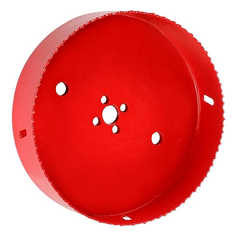 เครื่องมือตัดสีแดงขนาด6-3/8นิ้ว-ความลึกในการตัด38มม. เครื่องตัดหลุมสองโลหะ HSS สำหรับไฟปิดภาคเรียนตัดไม้ drywall