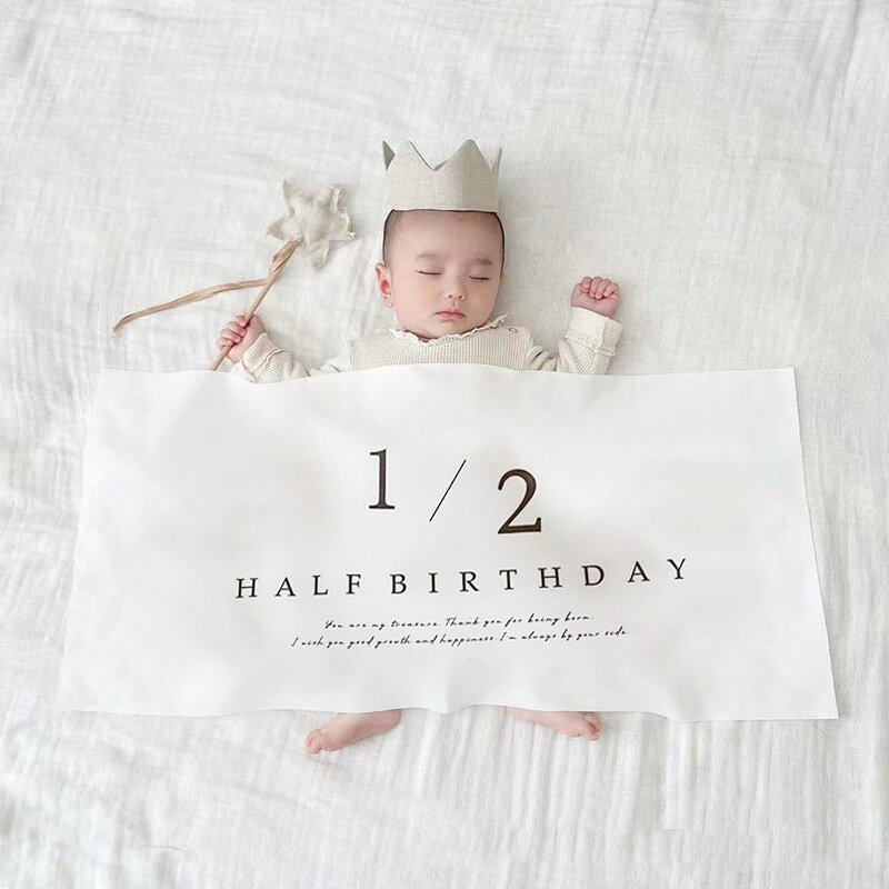 Neonato fotografia coperta bambino compleanno 100 giorni arazzo coperta foto puntelli accessori decorazione coperta