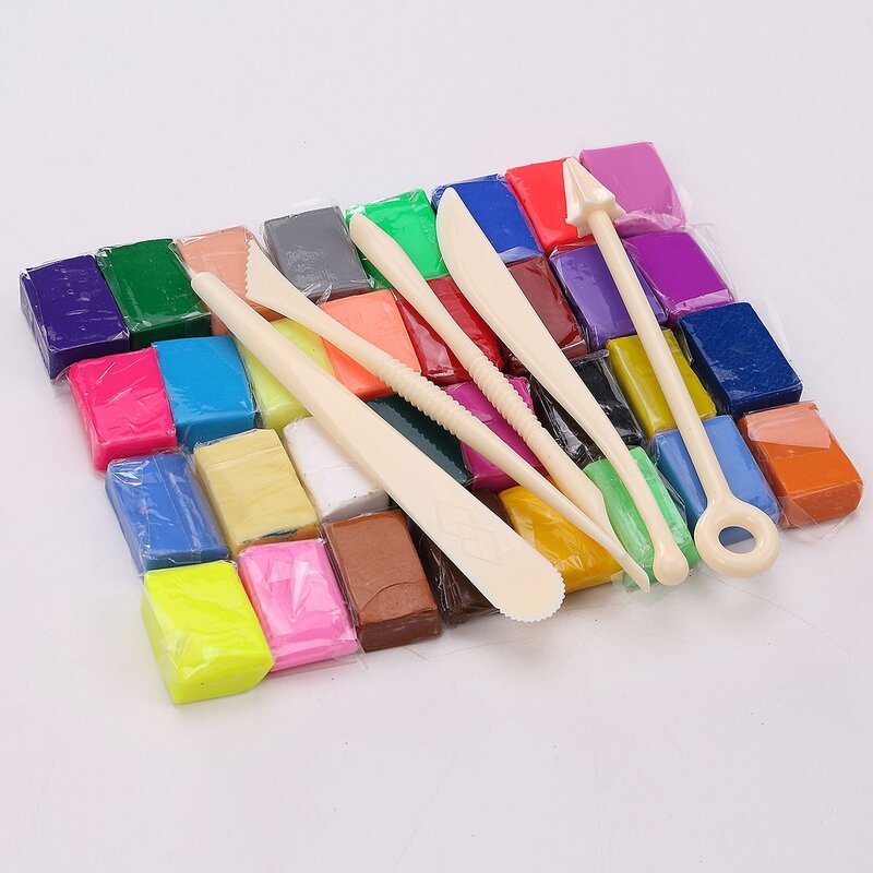 5 narzędzi + 32 kolorowe bloki glina polimerowa do wypiekania w piekarniku narzędzie do modelowania wygodne tworzenie dzieł sztuki glina kolorowa do tworzenia 32 kolorów
