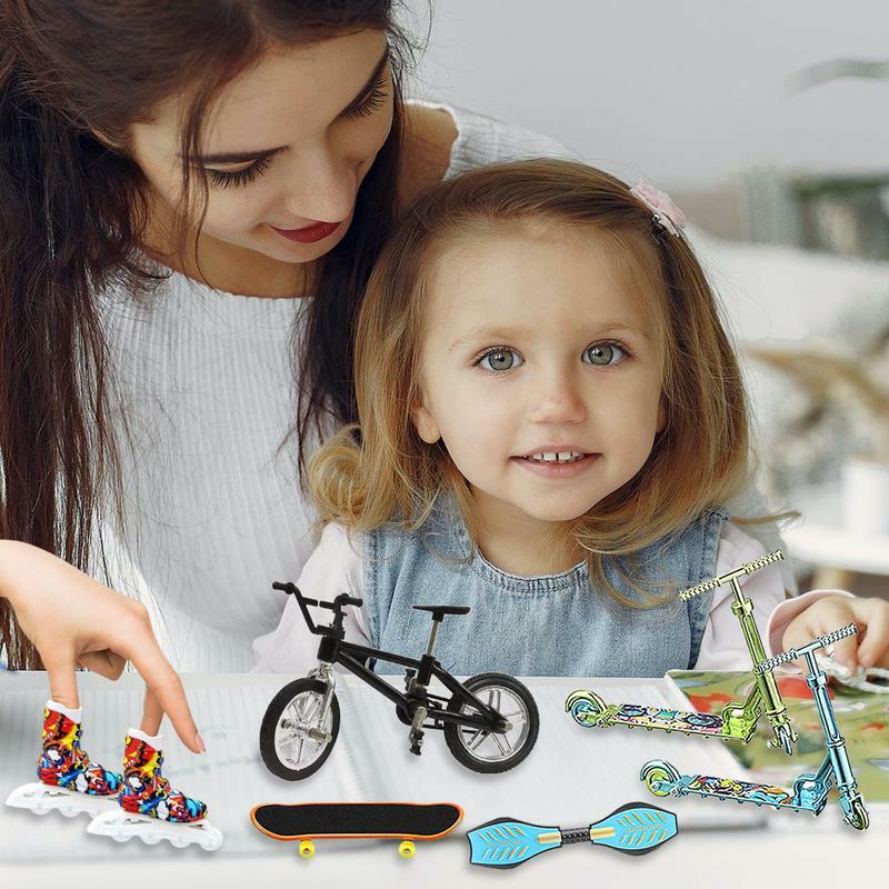 Novità Mini Finger Scooter movimento punta delle dita giocattolo parti di bici colorate set per bambini natale compleanno regali di festa creativi