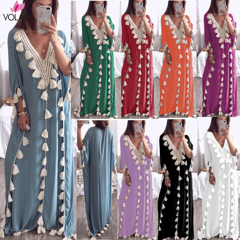 Arabische islamische Dubai Kaftan Abaya nah östlichen muslimischen Kaftan marok kanis chen Kaftan Kleid Indonesien Truthahn elegante lässige Robe Femme