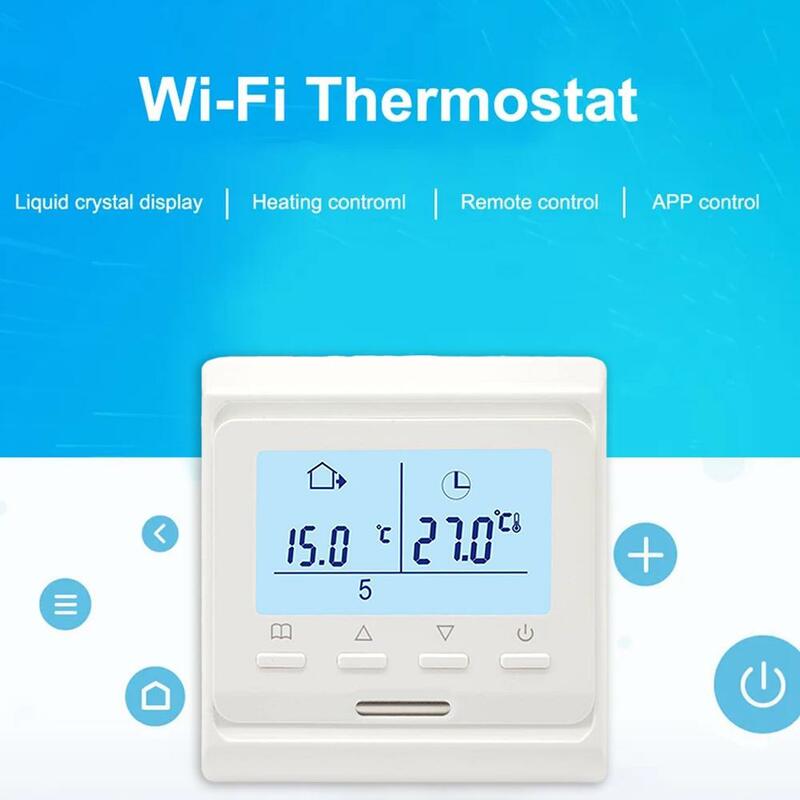 Thermostat Digital Room Thermostat Underfloor Heating Adjustable Mount Emperature Controller LED Flush Energy Touchscreen L A5A0