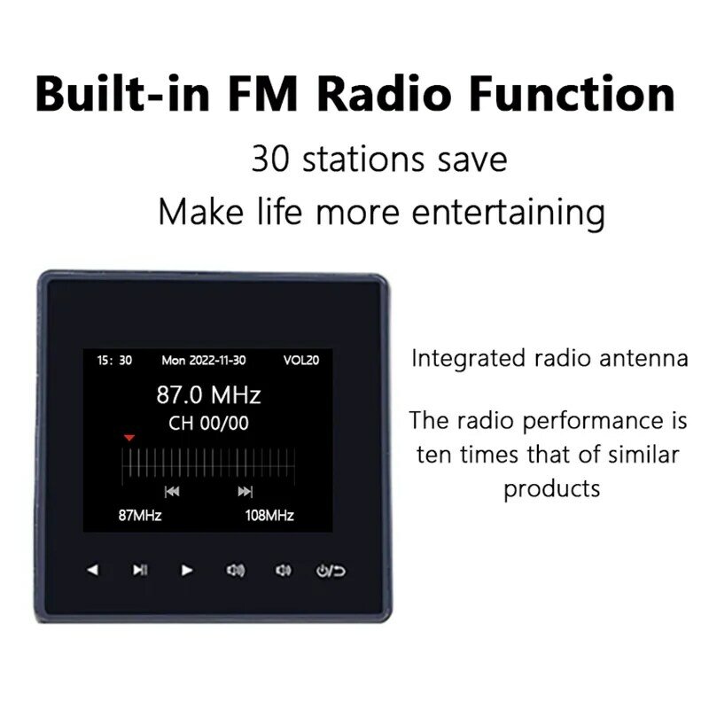 Amplifier Suara di dinding Bluetooth sistem suara teater Rumah pelat dinding Stereo mendukung radio FM USB Hotel restoran perumahan