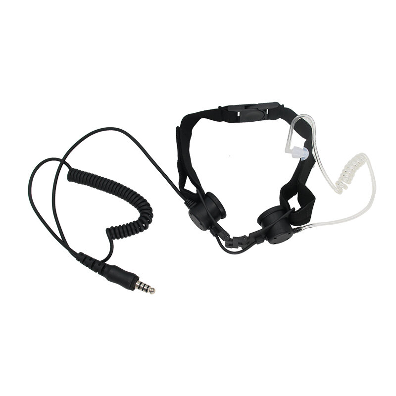 XIERDE-Casque de microphone DulThroat portable, écouteur Kband de la présidence, micro radio de sport CS, casque à tube d'air, 7.1mm