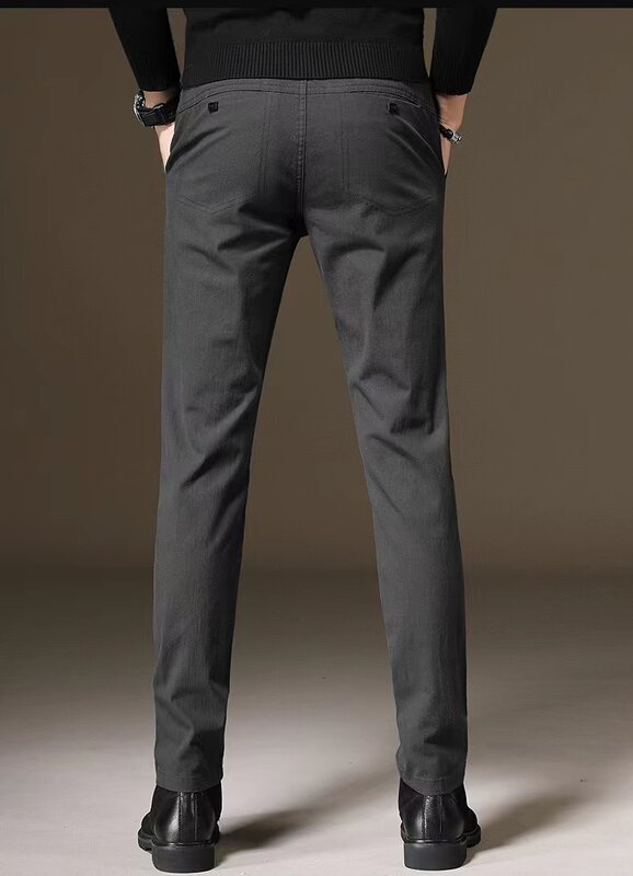 Celana Panjang Pria Celana Bisnis Pas Badan Sejuk Nyaman Solid Kasual Pintar Fashion untuk Pria Homme