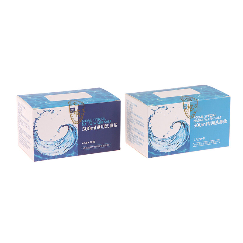 Limpiador Nasal de 2,7g y 4,5g para adultos, 30 unids/lote/caja, mezcla de enjuague de sal, alivio de rinitis alérgica, Protector de cavidad Nasal, riego