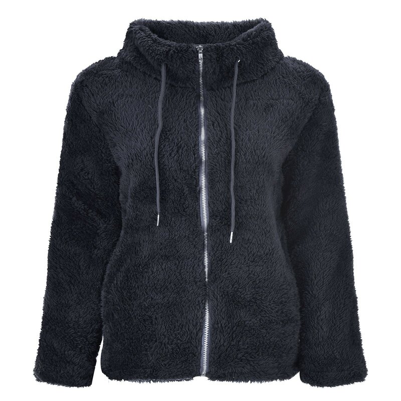 女性用の厚くて暖かいフリースジャケット,ポケット付きのエレガントなフェイクファーコート,秋冬,2023