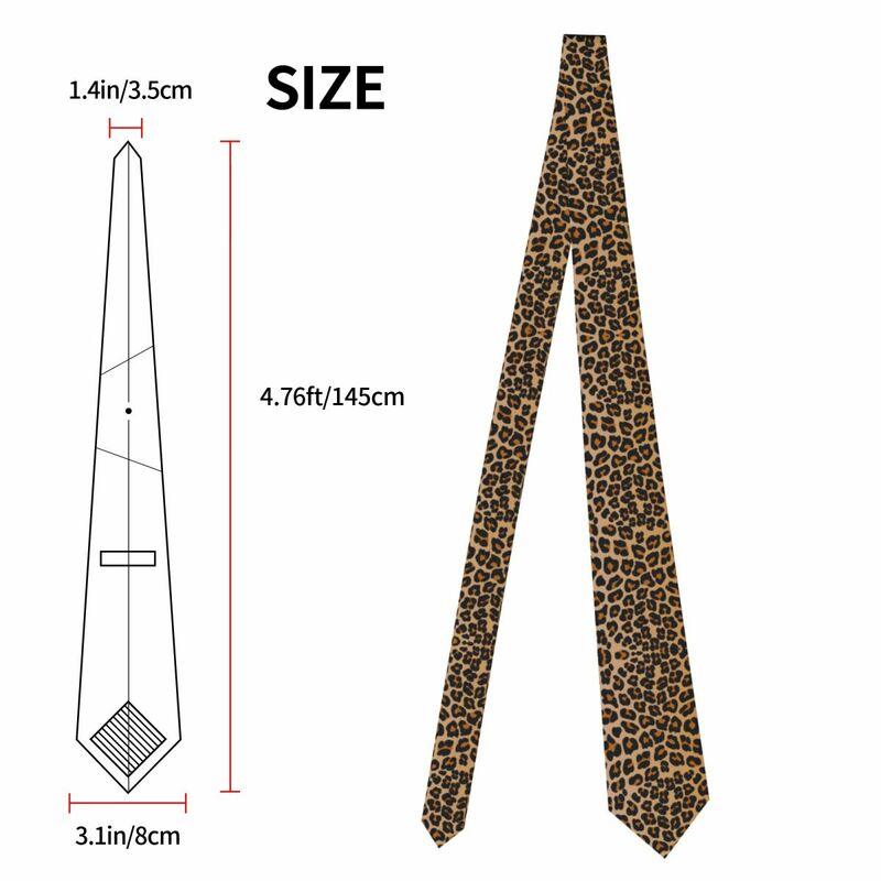 Галстук мужской/женский леопардовый из полиэстера, 8 см