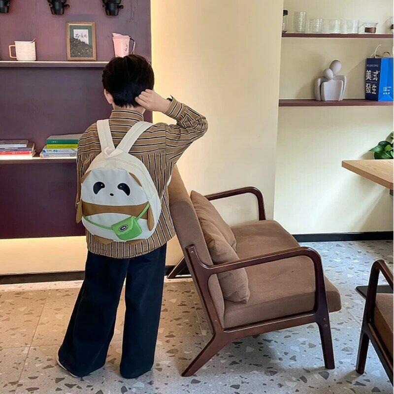 Детский рюкзак для мальчиков, нагрудная сумка с мультипликационным рисунком панды, милый рюкзак для мамы, детские сумки для девочек, школьная сумка, рюкзак