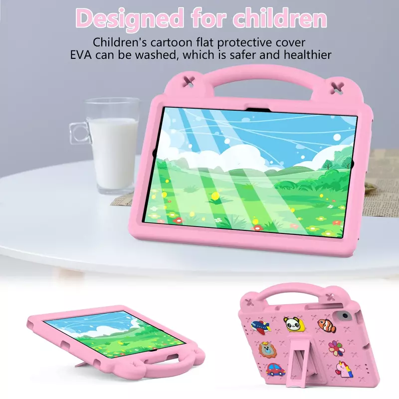 Kids Eva Beer Stand Case Voor Samsung Galaxy Tab S9 A9 Plus A8 10.5 SM-X200 X 205X207 S 6 Lite 10.4 P610 P615 A7 Lite 8.7 Cover