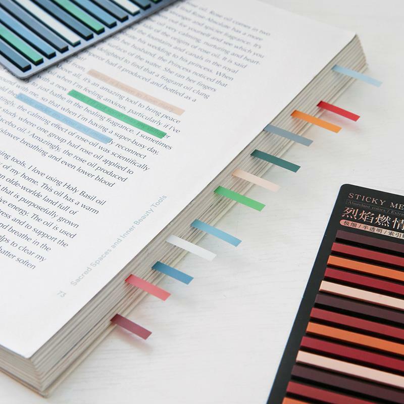 300แผ่น Rainbow ดัชนีสี Memo Pad โพสต์ It Sticky Notes สติกเกอร์กระดาษ Notepad บุ๊คมาร์คโรงเรียน Kawaii เครื่องเขียน