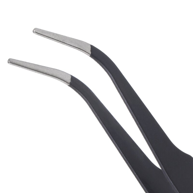 Y1UF 2 pezzi in acciaio inossidabile strumenti per unghie pinzette per estensione ciglia pinze clip a punta