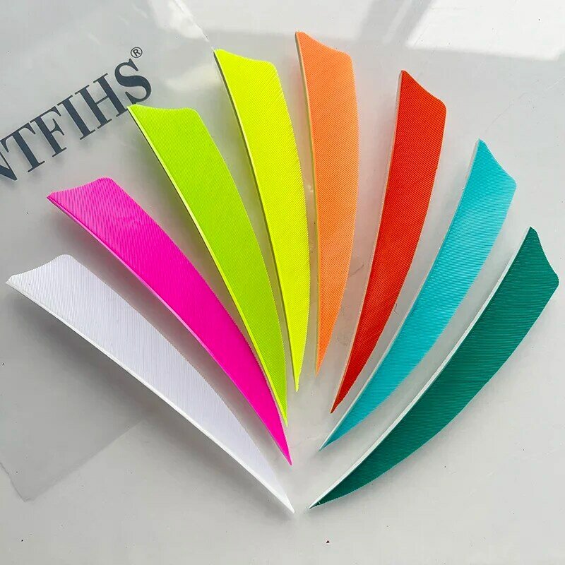 50Pcs ONTFIHS 4 Inch Right/Left Wing Arrow Feathers Shield Cut Fletching Hunting Shooting Archery DIY Accessories