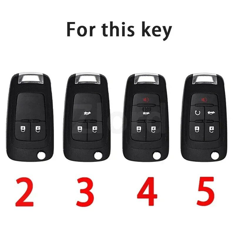Coque de clé de voiture en TPU pour Chevrolet Cruze, Spark, Orlando, Automobiles, Fob, 2, 3, 4, 5 boutons, coque de clé à distance