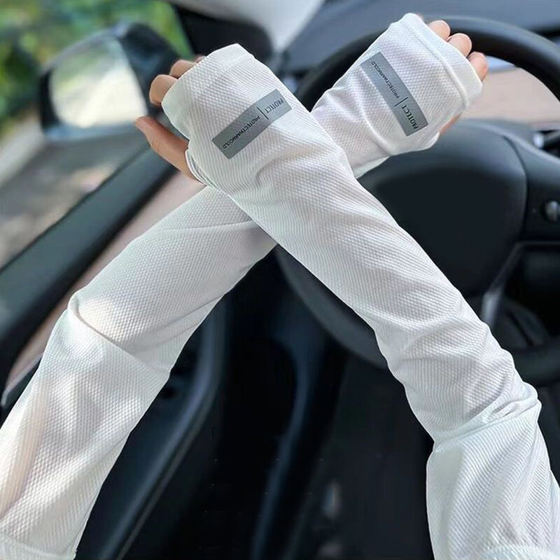 Summer Arm Sleeves Warmers Anti-Slip Sun UV Protection Hand Cover Outdoor Riding Fishing Running Ice Silk Sleeve Arm Cover