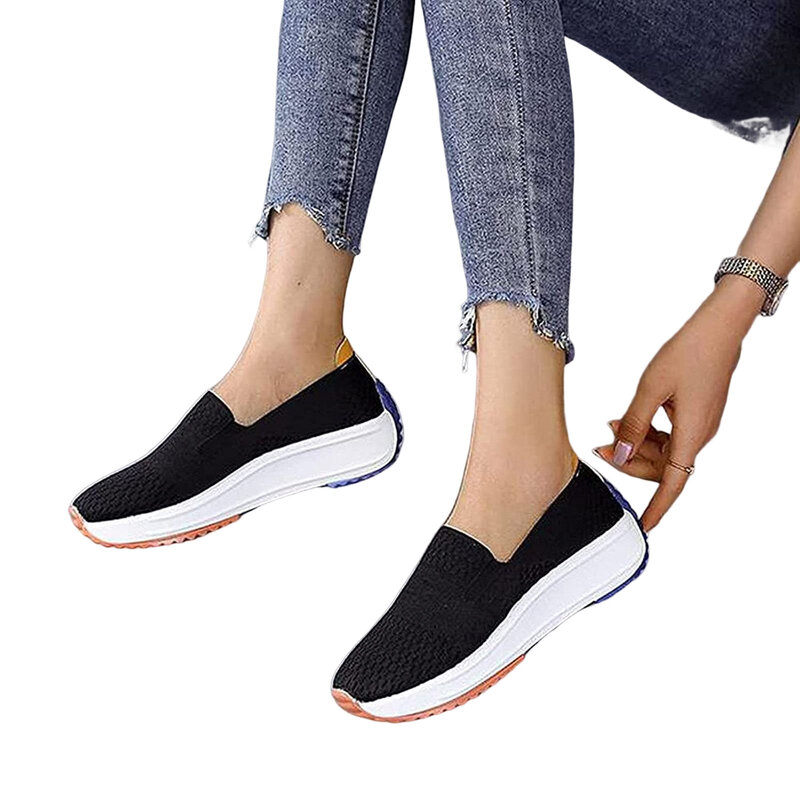 Dames Oversized Slip On Sneakers Comfortabel Zonder Slijpvoeten Geschikt Voor Strandkleding