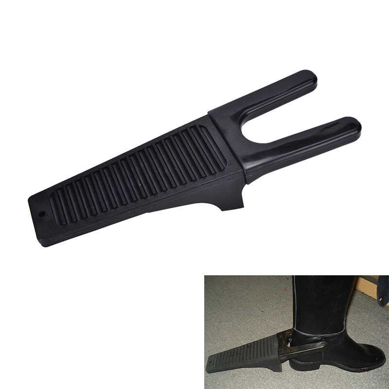 Extractor de botas de alta resistencia, limpiador de pies y zapatos, cubierta para montar, color negro, 1 piezas
