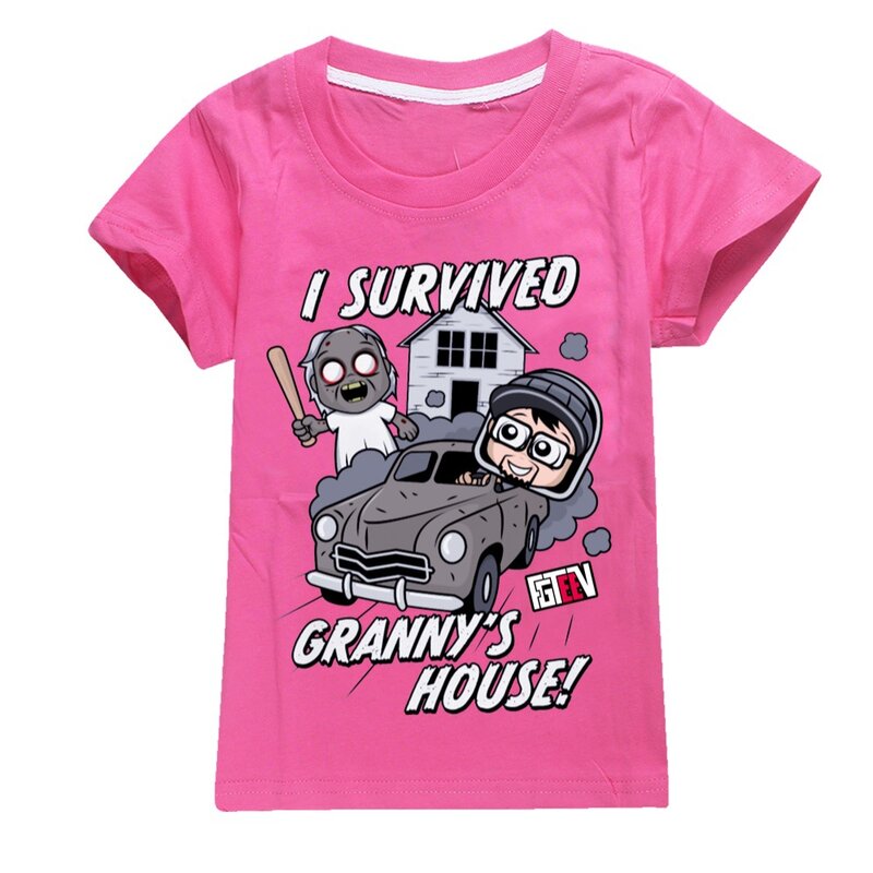 Детская футболка FGTEEV, рубашка для маленьких девочек, новинка 2024, детские летние топы, Повседневная футболка в стиле хип-хоп для подростков с коротким рукавом