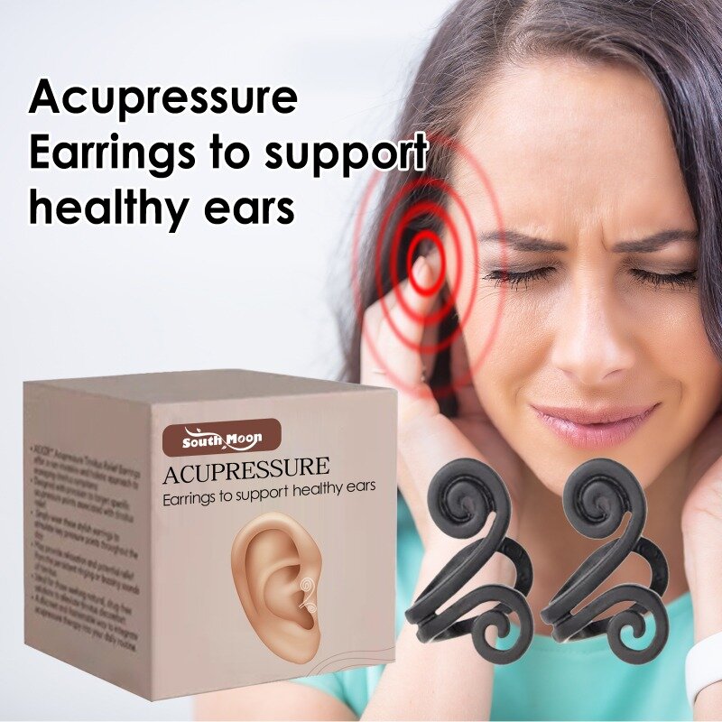 Tinnitus Relief Earrings Ear Discomfort Cure Deafness Swelling Hearing Loss Relief Tinnitus Ear Care Massage Earrings