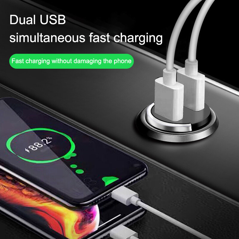 Pengisi daya cepat mobil mini 200W, pengisi daya ponsel tipe C PD USB untuk iPhone QC3.0 Xiaomi Samsung Huawei