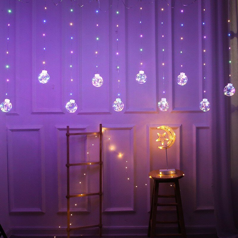 Lampu setrip LED Natal isi 220V, lampu dekorasi rumah Festival bertenaga