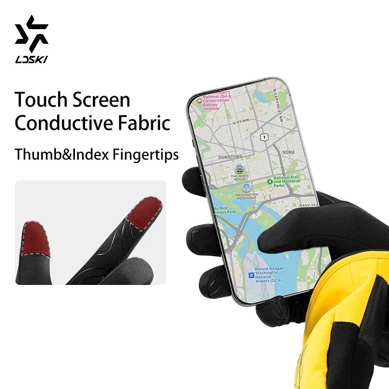 LDSKI Liner Glove interno sottile leggero Touch Screen antivento morbido caldo sci Snowboard alpinismo inverno neve Sport all'aria aperta