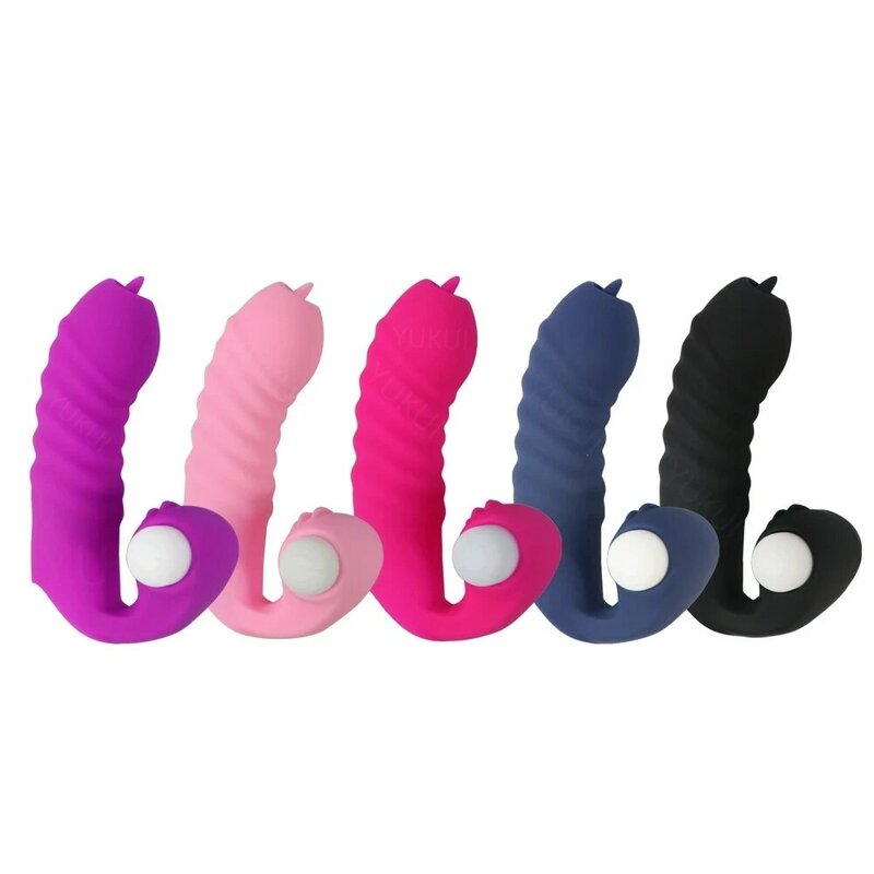 Mainan seks pemijat lemak lidah Vibrator untuk wanita G Spot orgasme klitoris stimulasi Masturbator pasangan