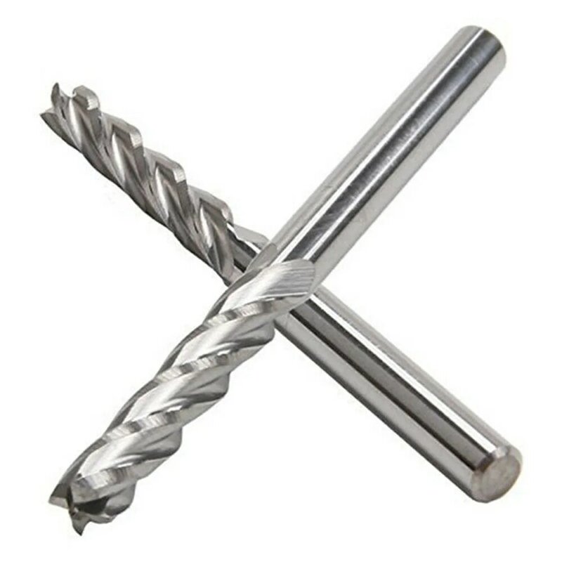 Tungsten steel 1pc Acrylic End Mills Bit Cutter CEL Set Tool 17mm PVC 3mm Hard wood 1/8" Shank Handtool Carbide