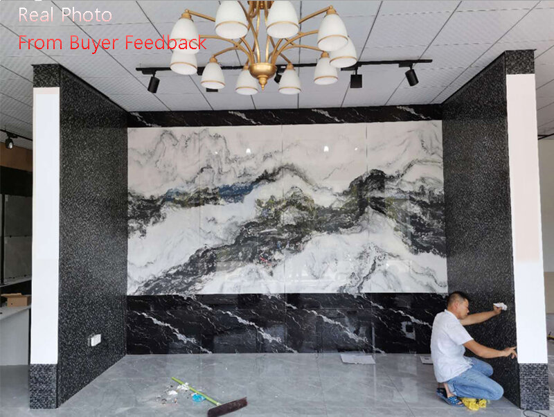 Azulejos de mosaico de cristal para decoración de pared, estilo clásico Americano, Color negro, para baño y sala de estar, novedad de 2023