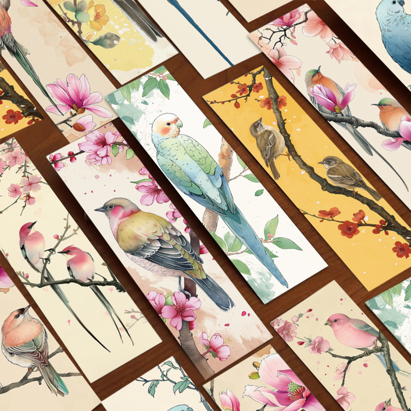 1 confezione/30 pezzi segnalibro per uccelli carini gazza Sparrow decorazione per cartoni animati libro di lettura pagina libro di appunti gli studenti usano carte di carta